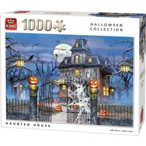 King Puzzel 1000 Stukjes (68 x 49 cm) - Spookhuis - Legpuzzel Halloween