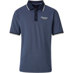 Casa Moda polo donkerblauw gele bies maat XL