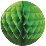 1x Papieren kerstballen groen 10 cm Kerstversiering - Kerstboomversiering - Kerstballen van papier