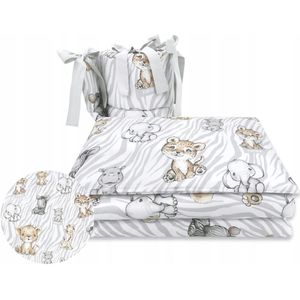 Miminu Kinderbeddengo Safari Naturel 3-delig 135x100