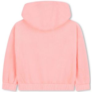 Roze rib hoodie met glitterpatches 92