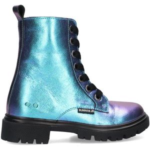 BunniesJR 225884-998 Meisjes Biker Boots - Blauw - Suède - Veters