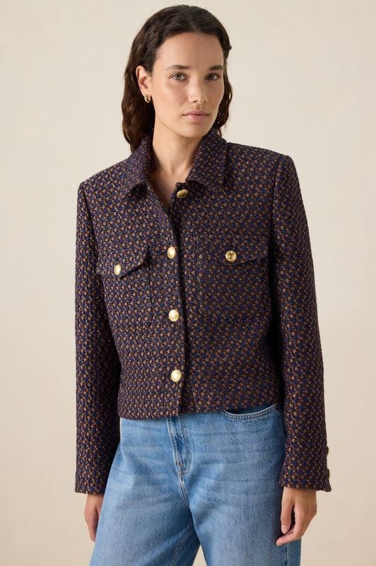 Sissy-Boy - Bouclé Jack - Donkerbruin - Regular Fit