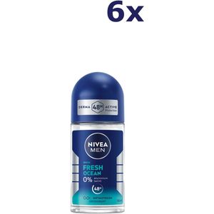 6x Nivea Men Fresh Ocean Deodorant Roll-On 50 ml