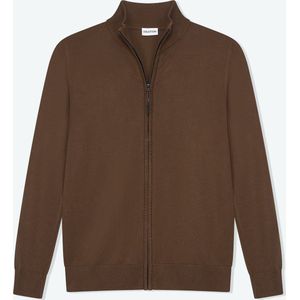 Solution Clothing James - Cardigan - Vest - Regular Fit - Vesten - Volwassenen - Heren - Mannen - Bruin - XXL