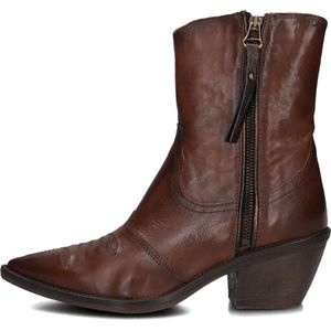 A.S.98 B84205 Enkellaarsjes - Enkelboots met rits - Dames - Bruin - Maat 38