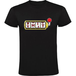 Shit Casino Machine Heren T-shirt | gokken | kaarten | casino | jackpot | Zwart