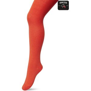 Bonnie Doon Biologisch Katoenen Maillot Meisjes Oranje maat 92/98 - Kinder Maillot - OEKO-TEX gecertificeerd - Bio Cotton Tights - Duurzaam Huidvriendelijk Bio Katoen - Fijne pasvorm - Gladde Naden - Oranje/Rood - Poinciana - BP053900.324
