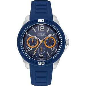 Guess Tread W0967G2 Horloge - Siliconen - Blauw - Ø 45 mm