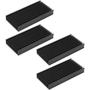 Aluminium Heat Sink Small Cooler Heatsink Module Cooling Fin for Electronics 50x12.7x100mm/2x0.5x4in - Set van 4