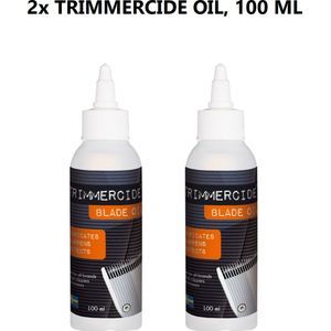 Trimmercide Olie - 2 stuks á 100 ml Trimmer Olie - Voor Snijbladen & Scharen - Berschermend - 2x Professionele Tondeuse Olie - Langer Levensduur voor Snijbladen & Scharen - Vegan