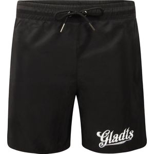 Gladts korte broek heren - korte broeken heren -zwembroek - zwart - Maat XL  - zwembroek - zwemshort - heren - zwembroek - zwemkleding - zakken met ritssluiting.
