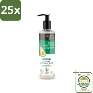 25 x Organic Shop - Natural Repairing Conditioner - Avocado & Honey - 280 ml - Grootverpakking - Herstel Haar - Voeding Haar - Beschadigd Haar - Droog Haar - Natuurlijke Conditioner