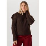 Object - Objpaola Lo Knit Pullover - Bruin - Dames - Sweater