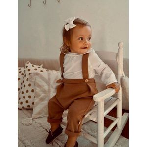 Marceau baby tuinbroek - verstelbaar houten knopen | Jurkjes & Jumpsuits | Moonbloom Création