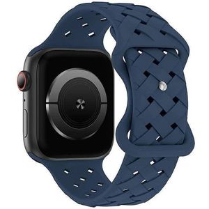 Beline pasek Apple Watch Silicone Woven 42/44/45/49mm deep blue box