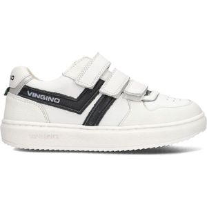 Vingino Noah Low Velcro Lage sneakers - Leren Sneaker - Jongens - Wit - Maat 29