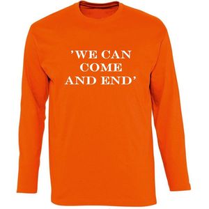 Oranje T-Shirt - Lange mouwen - 'We can come an end' - WK 2022