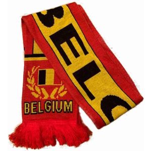 Sjaal Belgium met Belgische vlag | WK Voetbal Qatar 2022 | België sjaal gebreid dubbelzijdig | Rode Duivels supporter | Belgie souvenir | Belgique