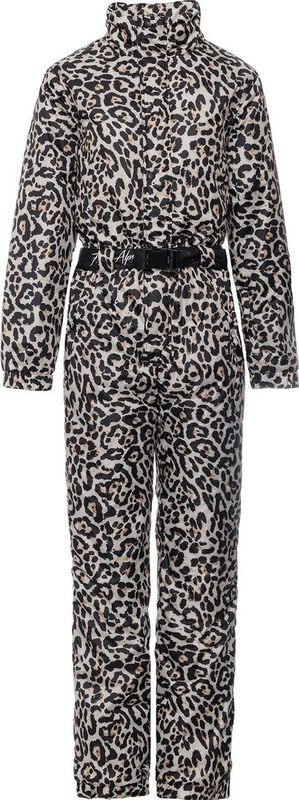 Funky Alps Pantherprint Ski Overall - Luipaard Skioverall - Eendelig Water- en Winddicht Uniseks Onesie - Maat S-XXL