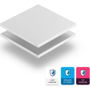 Geschuimd PVC plaat 4 mm dik - 100 x 100 cm - Wit