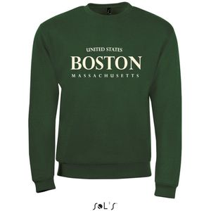 Sweatshirt 2-205 Boston Massachusetts - Groen, S