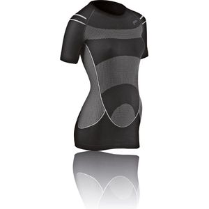 F-Lite | Megalight 140 | zweetshirt M | Regulerende kleding | Thermokleding | Zwart / Grijs | Onderkleding | Korte mouw | Fietsen | Wintersport | Base layer | Onder shirt voor alle jaargetijden  | Dames
