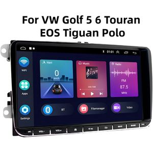 9"" Android 11 Car Radio with CarPlay and GPS Navi for VW Golf 5/6, Touran, EOS, Tiguan, Polo