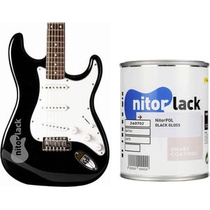 NitroLACK Hoogglans Zwart Nitrocellulose Lak voor Gitaar