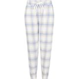 Hunkemöller Dames Nachtmode Pyjamabroek Flannel - Blauw - maat XS