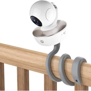 Equivera babyfoonhouder - Universele Babyfoonhouder – Geschikt voor Arlo, Motorola, Nannio, HelloBaby en Andere Camera’s met 1/4 Inch Schroef, Zonder Gereedschap of Wandbeschadiging (Grijs)