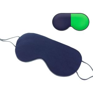 Zacht Slaapmasker voor Optimale Slaapervaring - Melkzijde met Verstelbare Strap in Navy en Groen