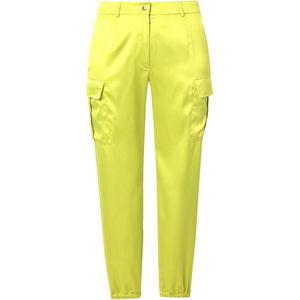 Angel of Style - Dames - Cargo broek satijn 6 zakken - Limoengroen - Maat 42