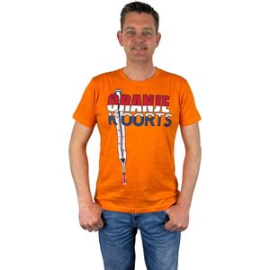 Oranje Heren T-Shirt - Oranje Koorts -  Voor Koningsdag - Holland - Formule 1 - EK/WK Voetbal - Maat XXL