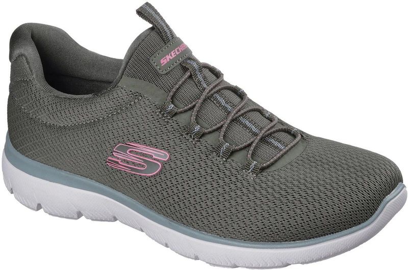 Instappers - Olijfgroen - Textiel - Laag