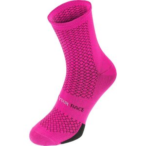 R2 - Endurance Fietssokken - Roze/Zwart - Maat S (35 - 38)