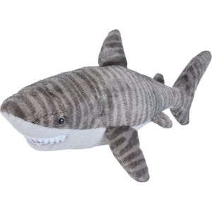 Wild Republic Pluche knuffel tijger haai - haaien/vissen knuffels - 38 cm