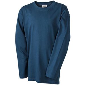 James and Nicholson Kinderen/Kinderen T-Shirt met middellange mouwen en lange mouwen (Benzineblauw)