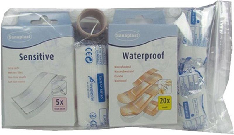 Navulling - Verbanddoos Compact - Inclusief Essentiële EHBO-Materialen - Gripzak