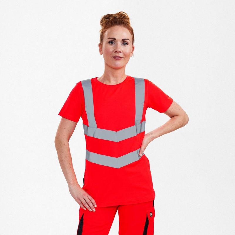 Engel - Safety T-shirt - Hi-vis Red - Dames - 9542-182 - EN ISO 20471 Klasse 2
