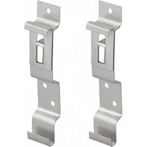 kentekenplaatklem RVS zilver 2 stuks