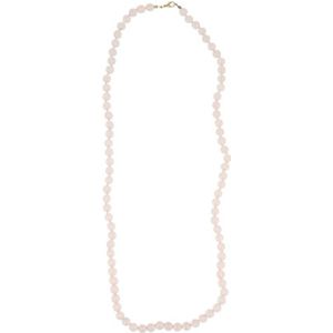 Roze kwarts 8mm kralen ketting 80 cm