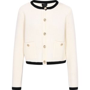 DreiMaster - Klassik - Gebreid Vest - Zwart - Offwhite