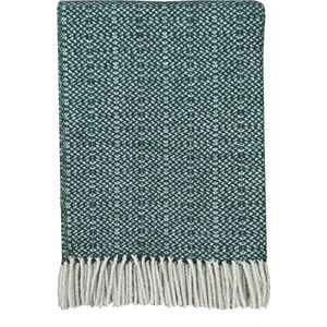 Malagoon - Pine green structure recycled wool throw