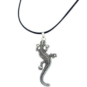 Ketting -krokodil -zilverkleur -45 cm- reptiel- Charme Bijoux