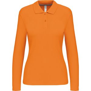 Kariban Damespolo lange mouwen K244 - orange - 3XL