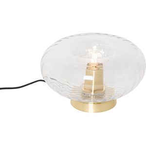 QAZQA ayesha - Art Deco Tafellamp - 1 lichts - H 16 cm - Goud - Woonkamer | Slaapkamer | Keuken