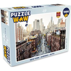 Puzzel New York - Amerika - Auto - Legpuzzel - Puzzel 1000 stukjes volwassenen