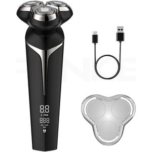 SNOR - Elektrisch scheerapparaat - Draadloos - LED Display - 70min Gebruik - Snel opladen - Waterdichte kop