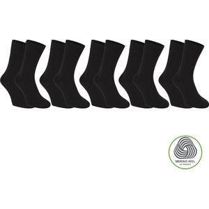 Sorprese 5 Paar Merino Wollen Sokken - Maat 35-38 - Zwart - Naadloos - Superzacht - Sokken Heren - Sokken Dames - Naadloos - Cadeau